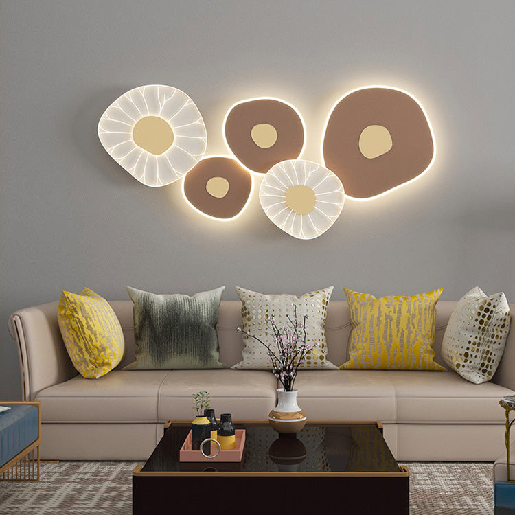 Luxury Lotus Leaf Design Iron Acrylic LED Wall Sconce Lamp