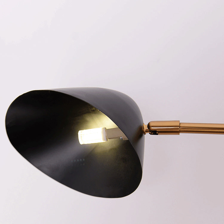 Iron With Long Rod Rocker Arm 1-Light Wall Sconce Lamp