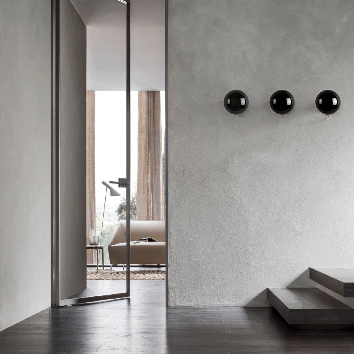 Simplicity Meteorite Semicircle Metal LED Wall Sconce Lamp