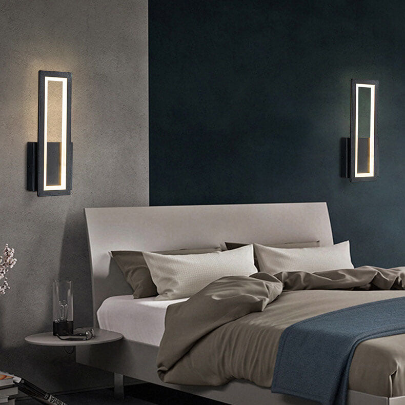 Solid Color Rectangular Acrylic LED Wall Sconce Lamp