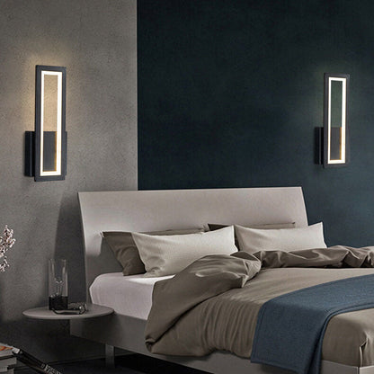 Solid Color Rectangular Acrylic LED Wall Sconce Lamp