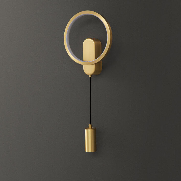 Industrial All Copper Nordic Round LED Wall Sconce Lamp
