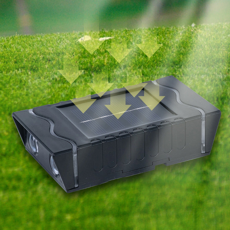 Farmhouse Solar ABS PS Cuboid LED Wall Sconce Lamp