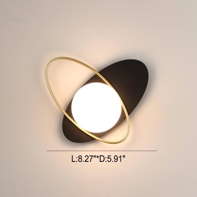 Glass Staggered Overlap Design 1-Light Wall Sconce Lamp