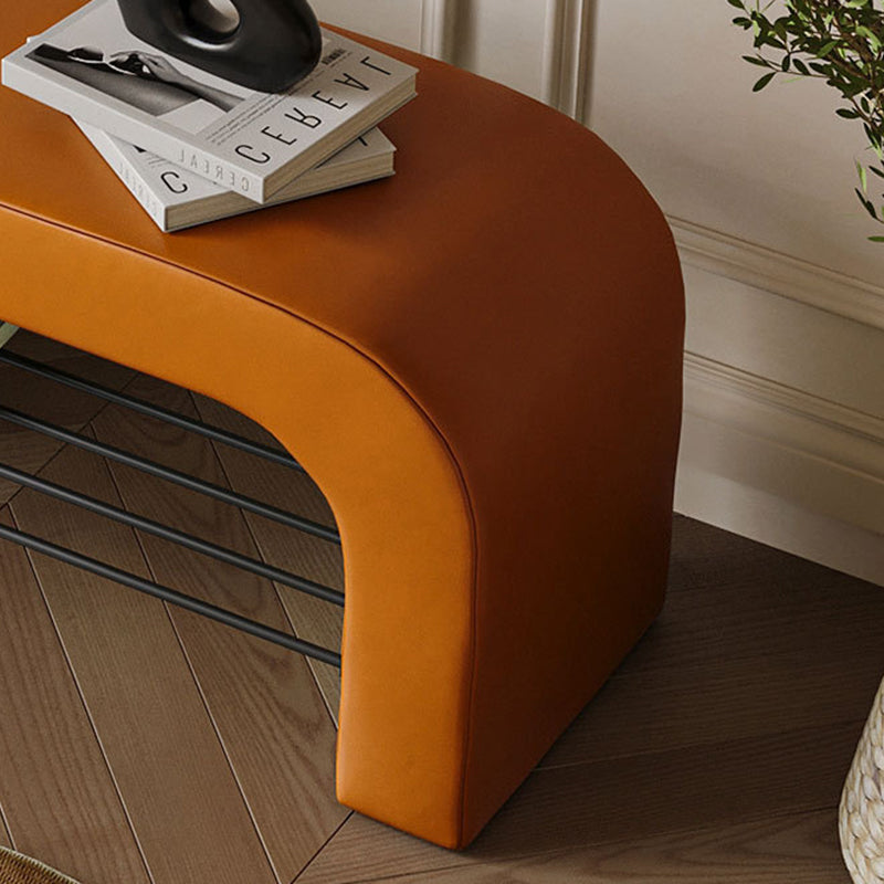 Modern Fabric Iron Bench