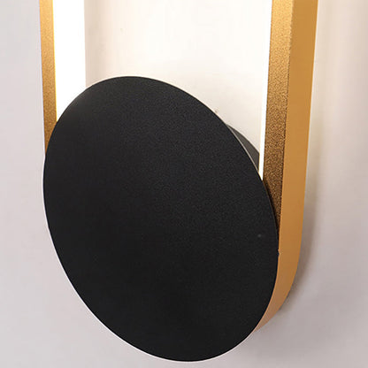 Iron Aluminum Round Elliptical LED Wall Sconce Lamp