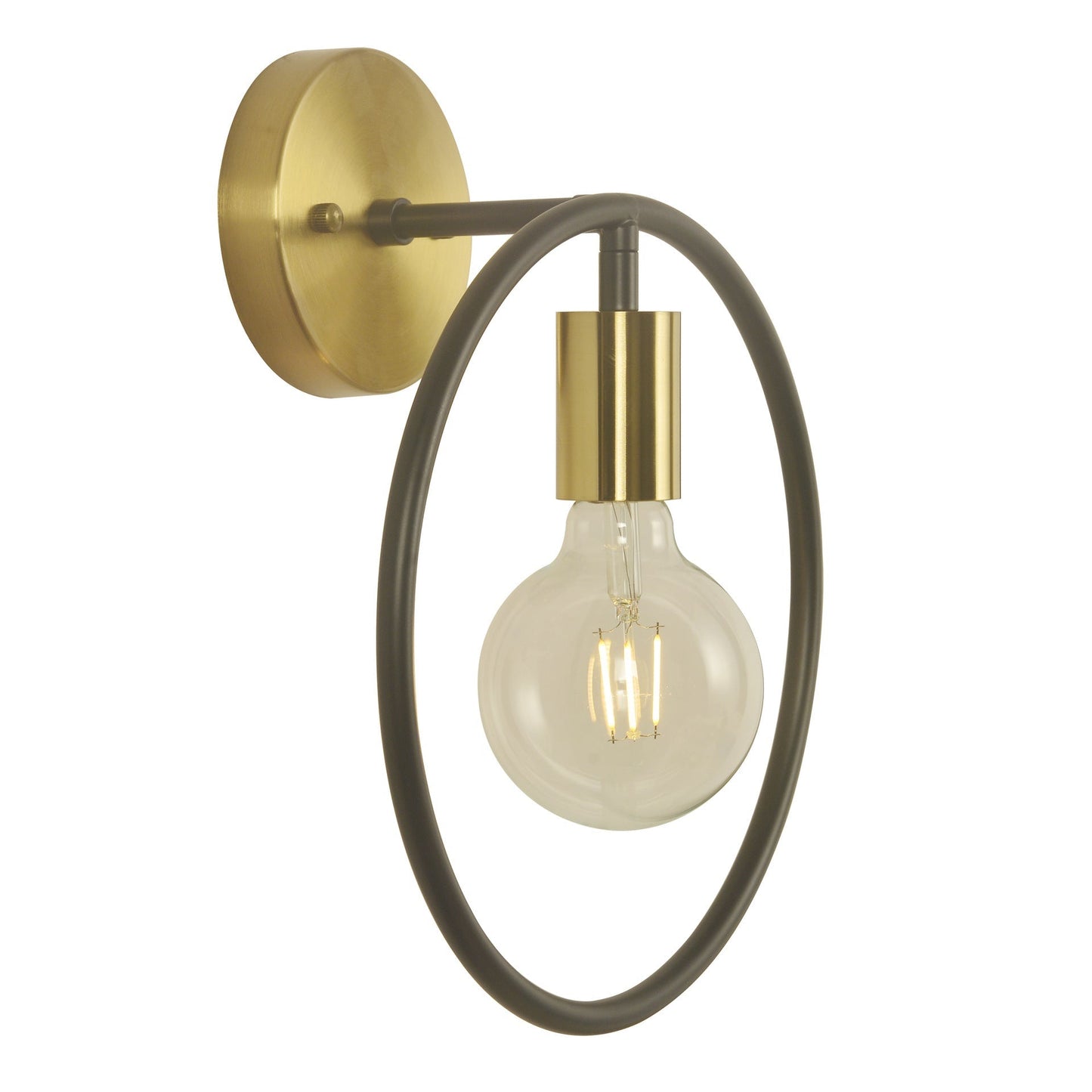 Nordic Circle Round Iron 1-Light Wall Sconce Lamp