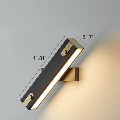 Light Wrought Iron Acrylic Rotatable LED Wall Sconce Lamp