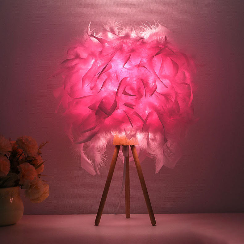 Modern Feather Table Lamp