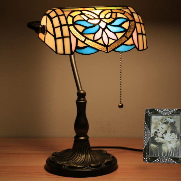 Tiffany Zinc Alloy Stained Glass 1-Light Table Lamp