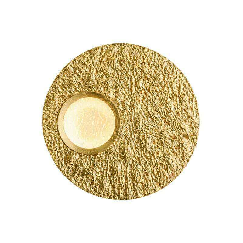 Nordic Round Resin Gold Foil Hardware LED Wall Sconce Lamp