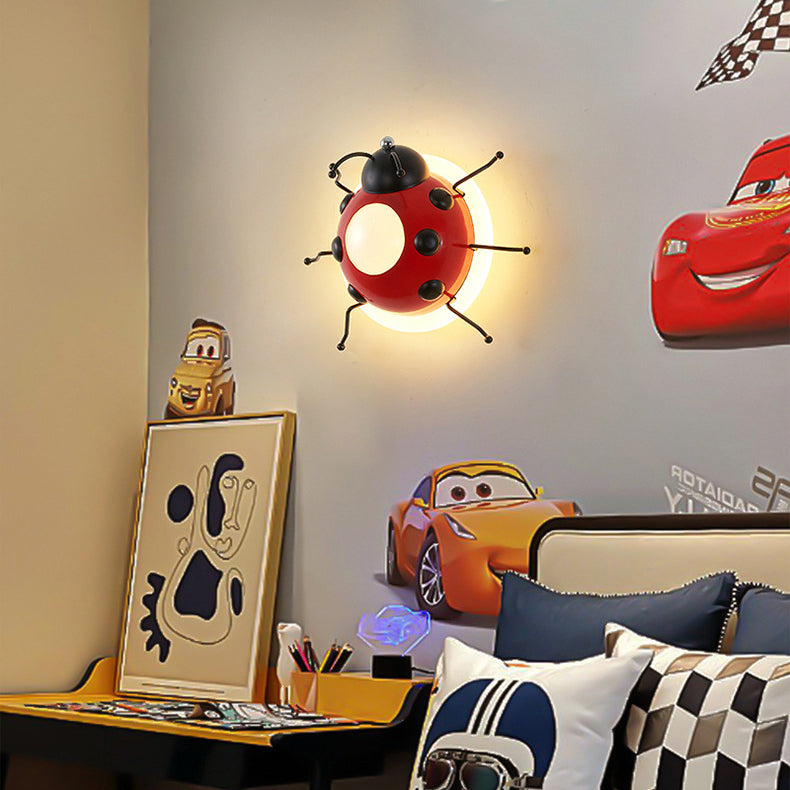 Creative Cartoon Beetle Acrylic LED Kids Wall Sconce Lamp