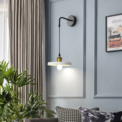 Scandinavian Disc Aluminum Iron 1-Light Wall Sconce Lamp