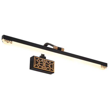 Chinese Iron Bar Rotating LED Mirror Front Wall Sconce Lamp