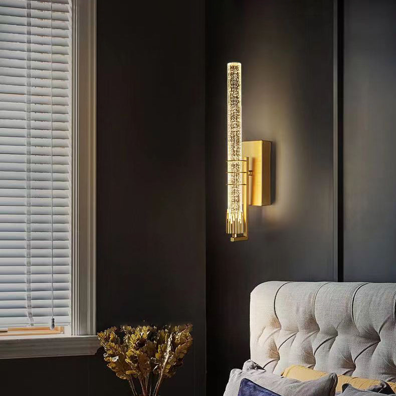 Luxury Cylinder Iron Crystal LED Wall Sconce Lamp