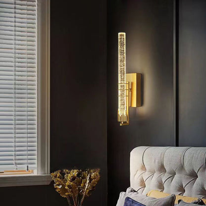 Luxury Cylinder Iron Crystal LED Wall Sconce Lamp