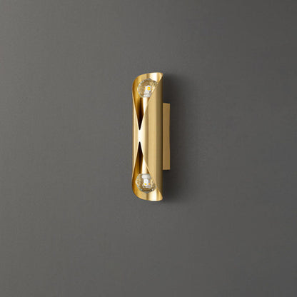 Light Luxury Long All Copper 2-Light Wall Sconce Lamp