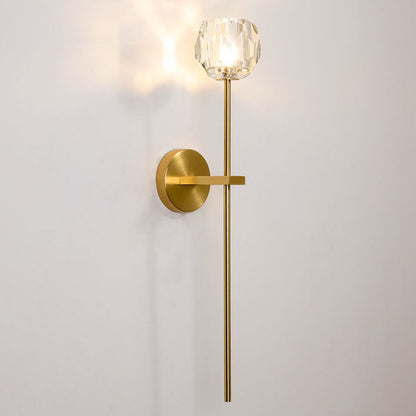 Spherical Strut Iron Crystal 1-Light Wall Sconce Lamp