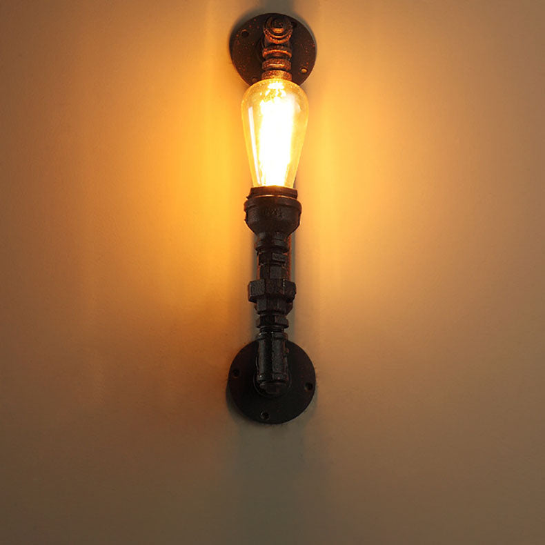 Colonial Water Pipe Metal 1-Light Wall Sconce Lamp