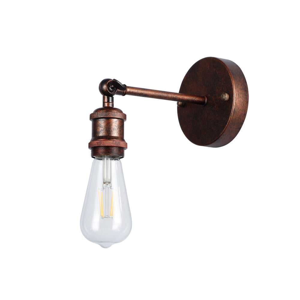 Contemporary Industrial Round Iron 1-Light Wall Sconce Lamp