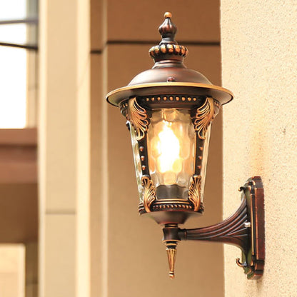 Cylinder Aluminum Glass 1-Light Wall Sconce Lamp