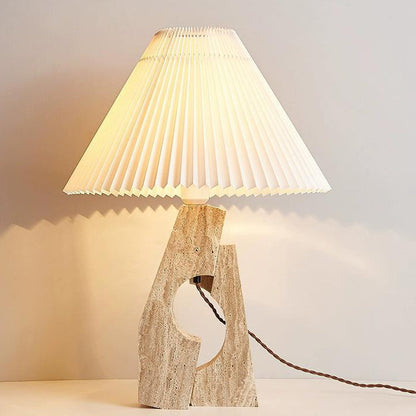 Contemporary Creative Dome Stone Fabric 1-Light Table Lamp