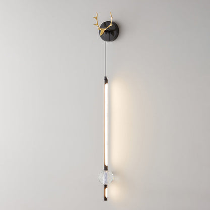 Strip Orb Full Copper Crystal Silicone LED Wall Sconce Lamp