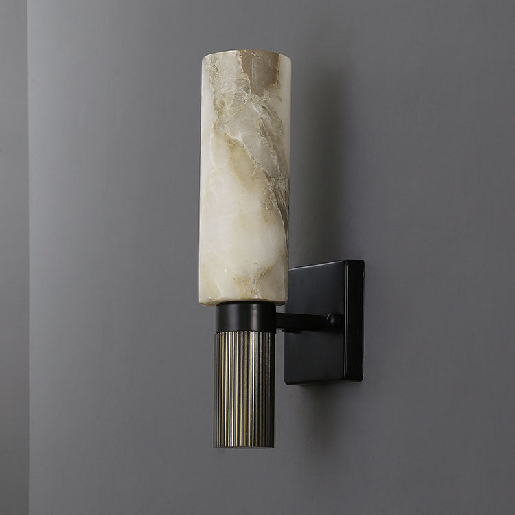 Chinese Marble Copper Iron 1-Light Wall Sconce Lamp