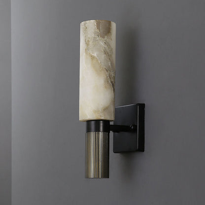 Chinese Marble Copper Iron 1-Light Wall Sconce Lamp
