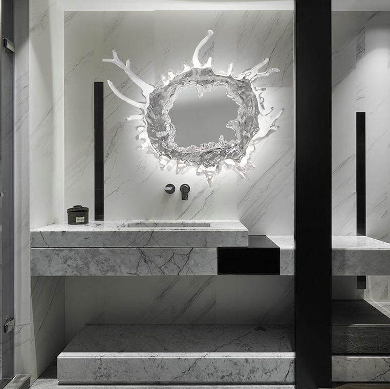 Stainless Acrylic Water Splash Decor LED Wall Sconce Lamp