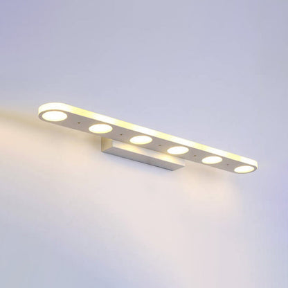 White Oval Acrylic Vanity Light 4/6 Light Wall Sconce Lamp