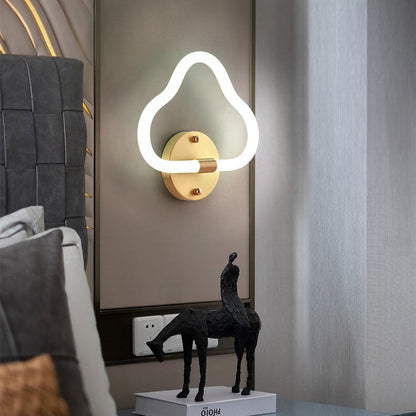 Brass Oval Figure Six Eight Letter LED Wall Sconce Lamp