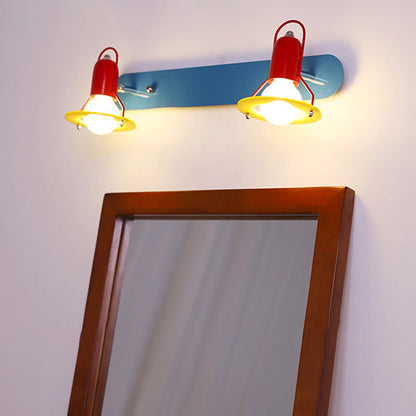 Childlike Iron 2-Light Mirror Front Wall Sconce Lamp