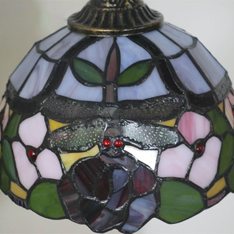 Tiffany Flower Stained Glass 1-Light Wall Sconce Lamp
