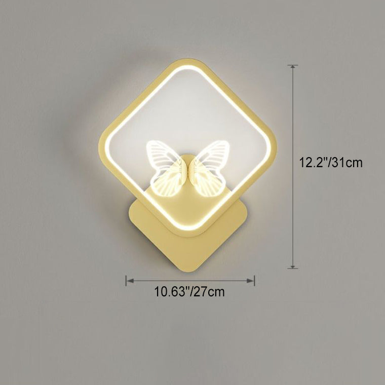 Deco Square Round Frame Design LED Wall Sconce Lamp