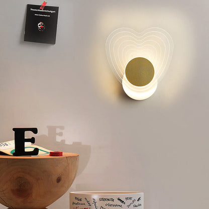 Light Luxury Gold Geometric Acrylic LED Wall Sconce Lamp