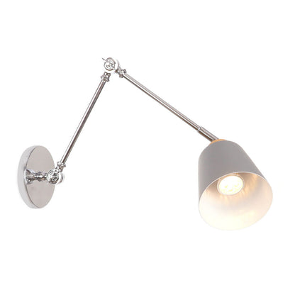 Retractable Iron Zinc Wood 1-Light Wall Sconce Lamp