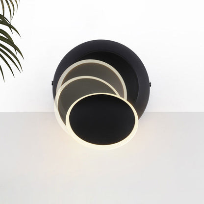 Minimalist Round Rotatable Aluminum PC LED Wall Sconce Lamp