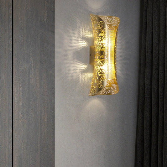 Long Tube Stainless Steel 2-Light Wall Sconce Lamp