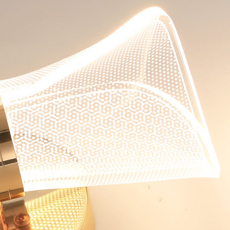 Nordic Iron Acrylic Folding Petal LED Wall Sconce Lamp