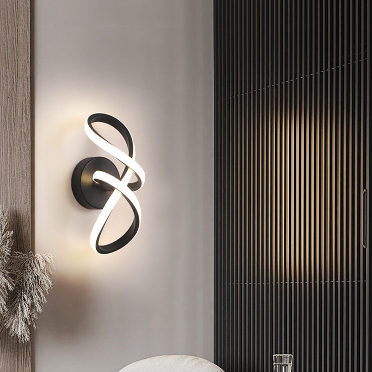 Nordic Twisted Line Shape Aluminum LED Wall Sconce Lamp