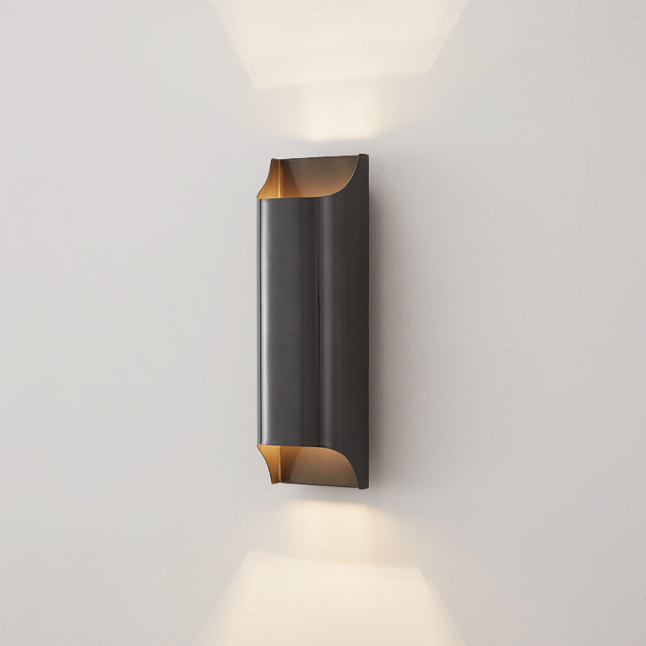Simplicity Full Copper Column 2-Light Wall Sconce Lamp