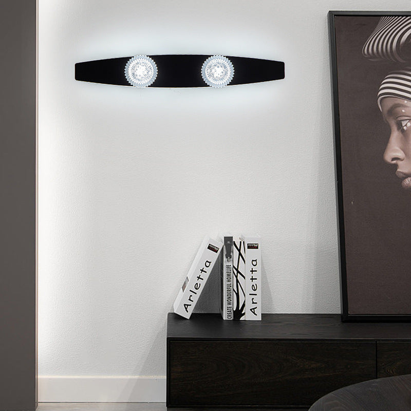 Long Wave Iron Aluminum Silicone LED Wall Sconce Lamp