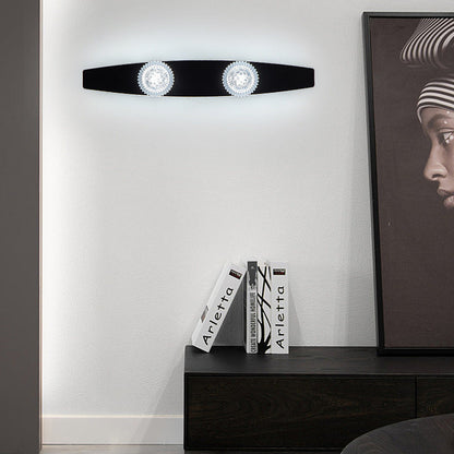 Long Wave Iron Aluminum Silicone LED Wall Sconce Lamp