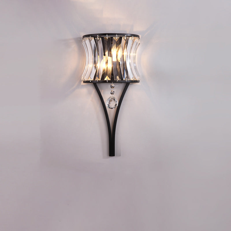 Dazzling Sheet Shade Hardware 2-Light Wall Sconce Lamp