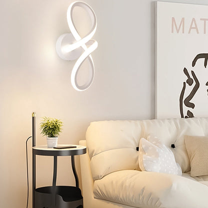 Creative Spiral Ring Iron Silicone LED Wall Sconce Lamp