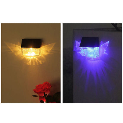 Solar Light Outdoor Patio Fence LED Wall Sconce Lamp