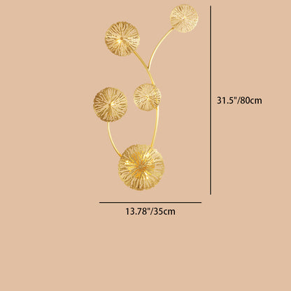 Full Hollow Lotus Leaf Cluster 3/5/7-Light Wall Sconce Lamp