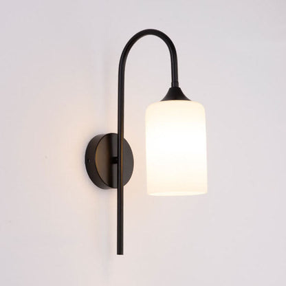 Glass Shade Bending Arm 1-Light Wall Sconce Lamp