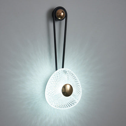 Luxury Round Acrylic Metal Hanging LED Wall Sconce Lamp